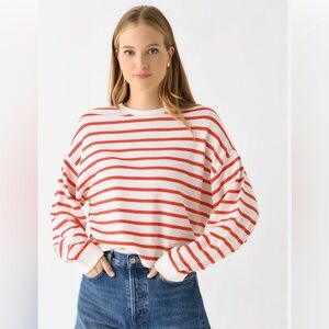 White + Warren cotton Blend drop shoulder sweater